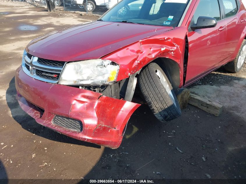 2014 Dodge Avenger Se VIN: 1C3CDZAB4EN189627 Lot: 39663854