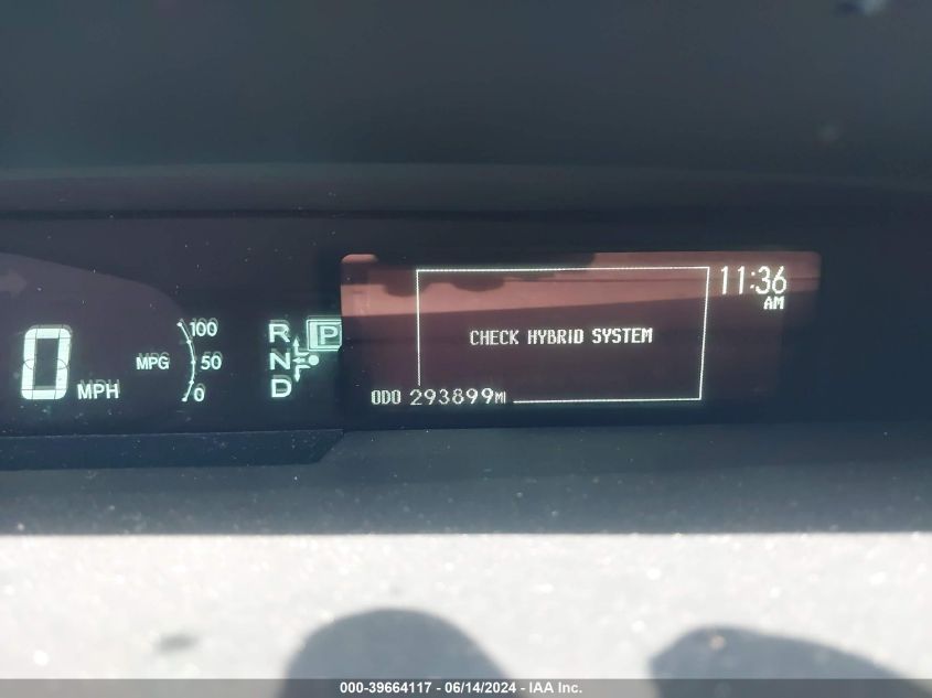 2011 Toyota Prius Two VIN: JTDKN3DU6B5247781 Lot: 39664117