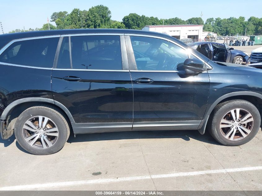 2016 Honda Pilot Ex-L VIN: 5FNYF5H58GB016652 Lot: 39664159
