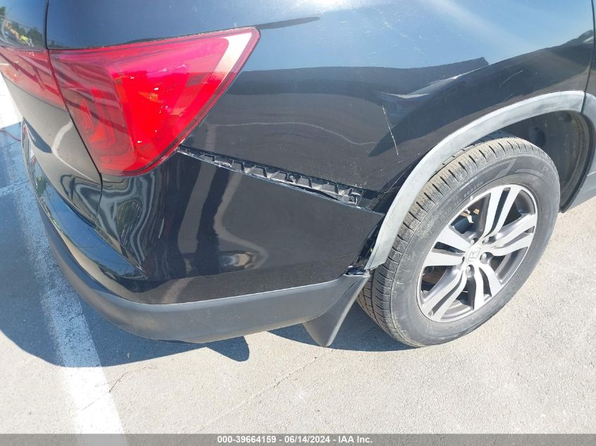 2016 Honda Pilot Ex-L VIN: 5FNYF5H58GB016652 Lot: 39664159