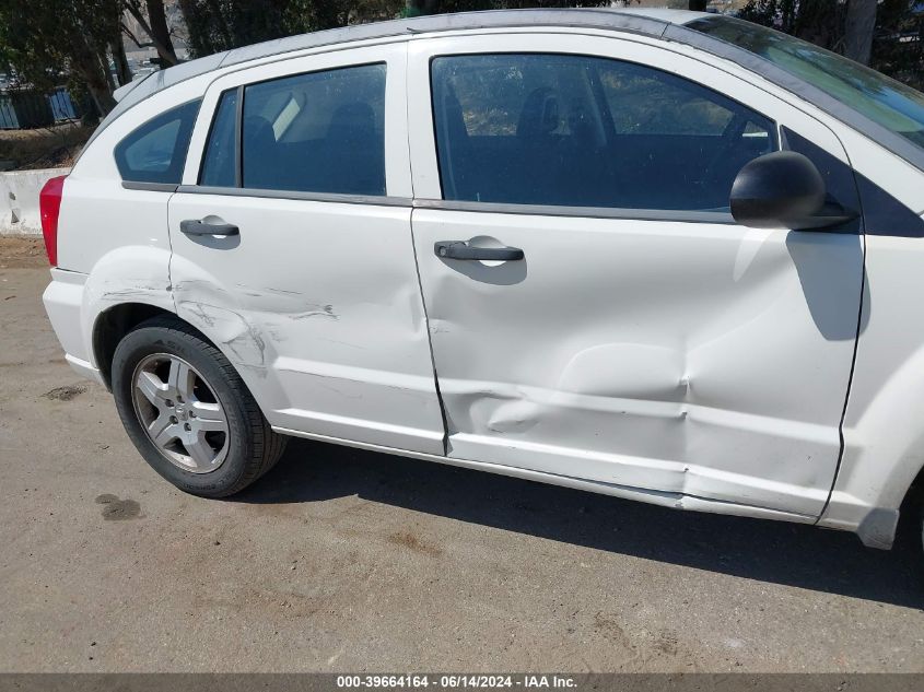 2008 Dodge Caliber Se VIN: 1B3HB28B78D659780 Lot: 39664164