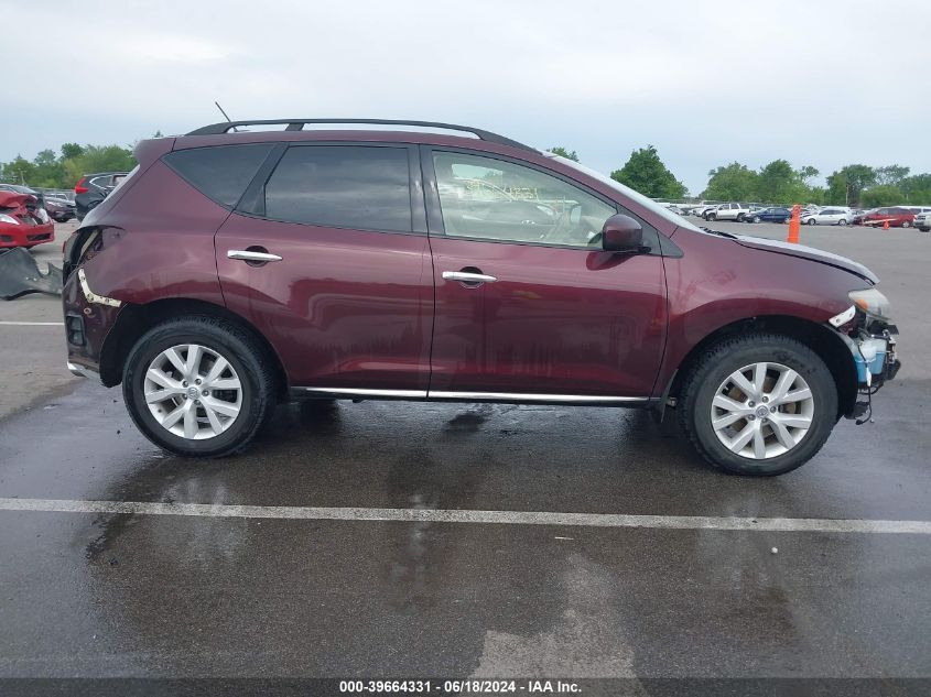 JN8AZ1MW1DW300992 2013 Nissan Murano Sl