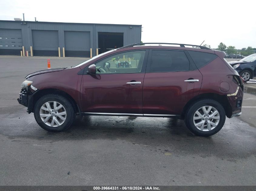 JN8AZ1MW1DW300992 2013 Nissan Murano Sl