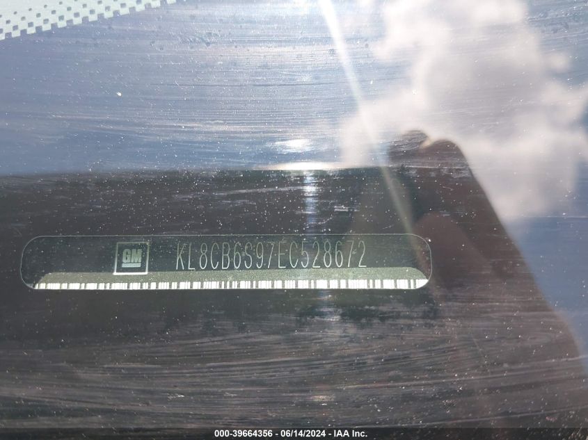 2014 Chevrolet Spark Ls Auto VIN: KL8CB6S97EC528672 Lot: 39664356