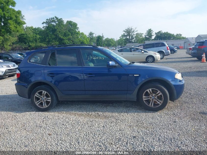 2006 BMW X3 3.0I VIN: WBXPA934X6WG83027 Lot: 39664359