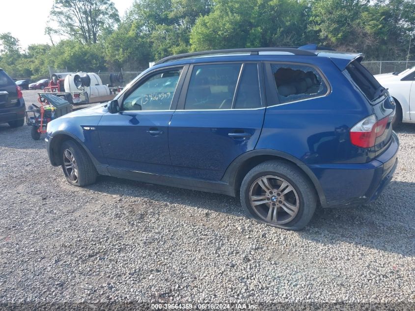 2006 BMW X3 3.0I VIN: WBXPA934X6WG83027 Lot: 39664359