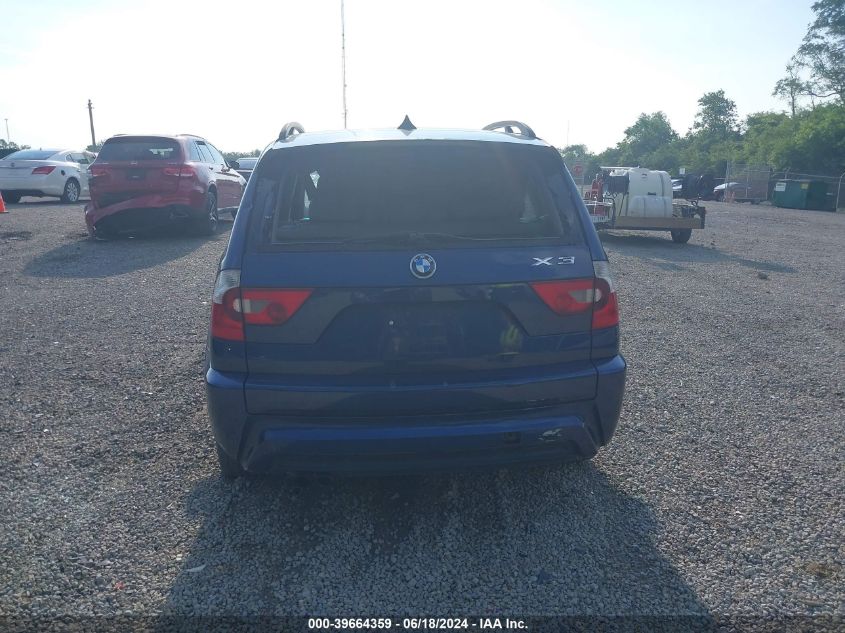 2006 BMW X3 3.0I VIN: WBXPA934X6WG83027 Lot: 39664359
