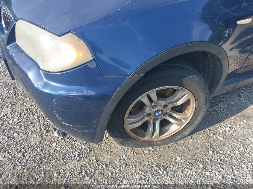 2006 BMW X3 3.0I VIN: WBXPA934X6WG83027 Lot: 39664359