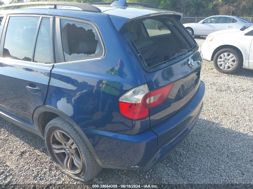 2006 BMW X3 3.0I VIN: WBXPA934X6WG83027 Lot: 39664359