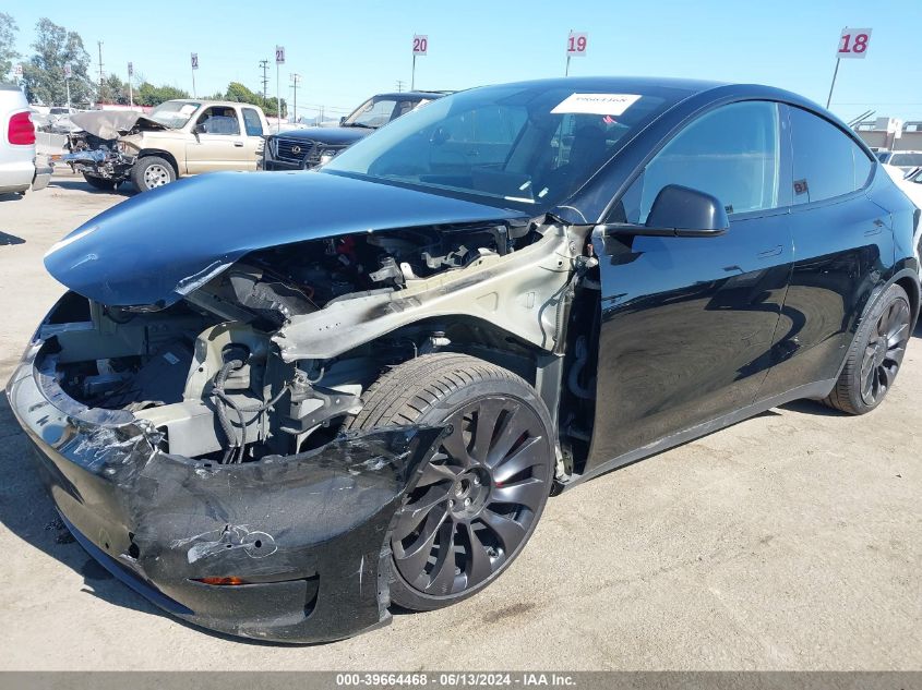 2022 Tesla Model Y Performance Dual Motor All-Wheel Drive VIN: 7SAYGDEF9NF382477 Lot: 39664468