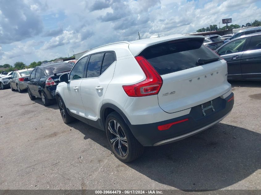 2021 Volvo Xc40 T5 Inscription VIN: YV4162UL3M2493683 Lot: 39664479