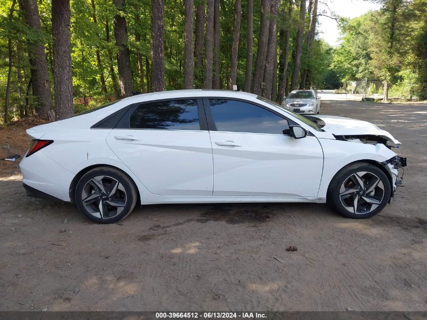 2022 Hyundai Elantra Hybrid Limited VIN: KMHLN4AJ7NU025843 Lot: 39664512