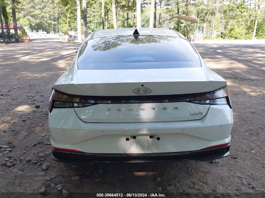 2022 Hyundai Elantra Hybrid Limited VIN: KMHLN4AJ7NU025843 Lot: 39664512