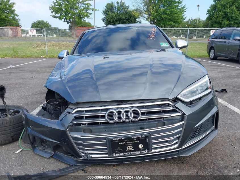 2018 Audi S5 3.0T Premium Plus VIN: WAUP4AF51JA002232 Lot: 39664534