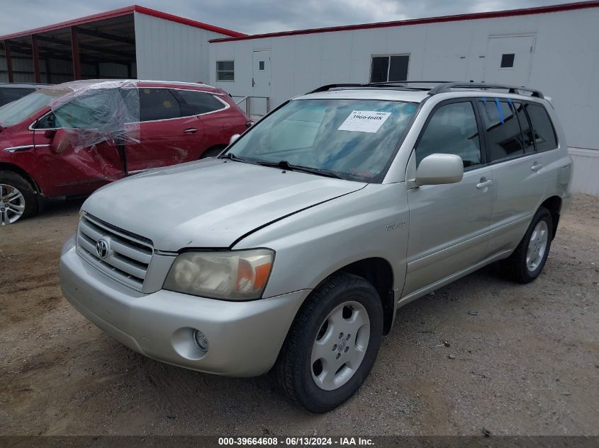 2005 Toyota Highlander Limited V6 VIN: JTEEP21A850109796 Lot: 39664608