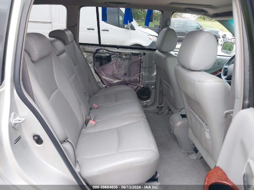 2005 Toyota Highlander Limited V6 VIN: JTEEP21A850109796 Lot: 39664608