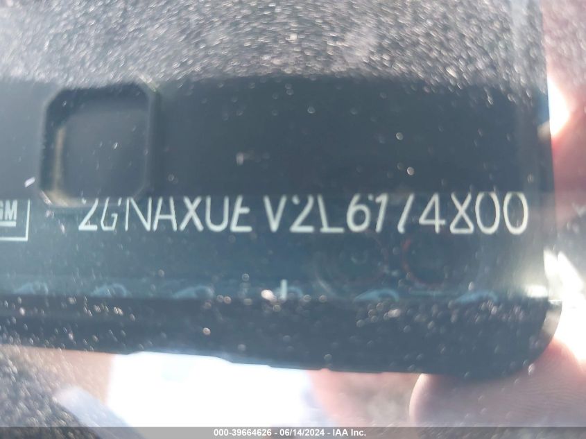 2020 Chevrolet Equinox Awd Lt 1.5L Turbo VIN: 2GNAXUEV2L6174800 Lot: 39664626