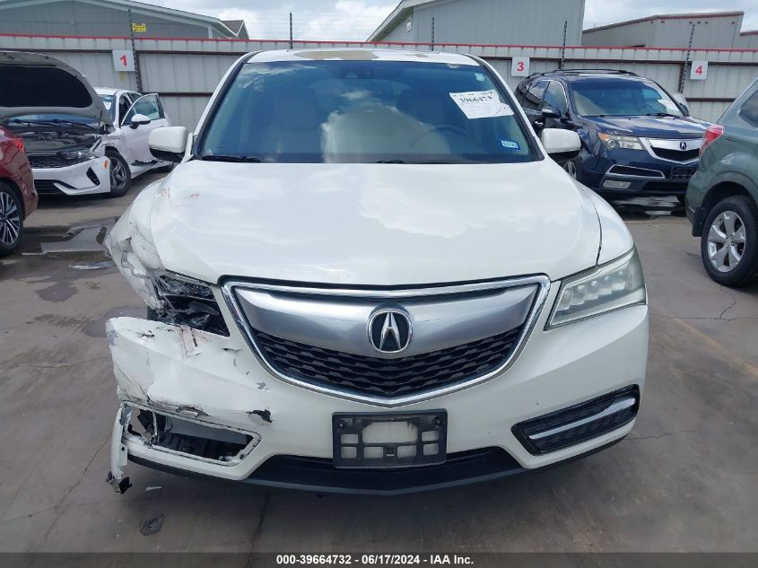 2014 Acura Mdx Technology Package VIN: 5FRYD3H40EB007845 Lot: 39664732