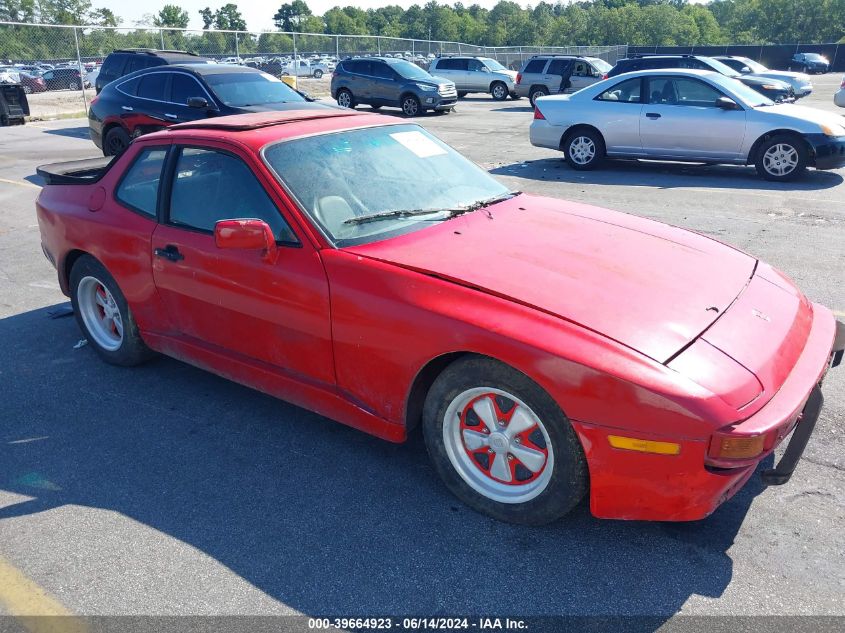 1985 Porsche 944 VIN: WP0AA0942FN458285 Lot: 39664923