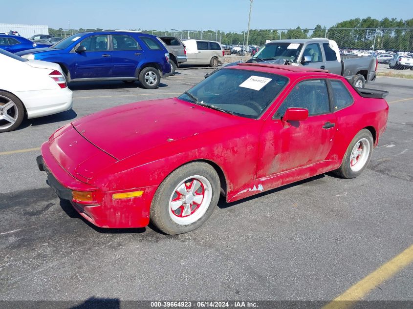 1985 Porsche 944 VIN: WP0AA0942FN458285 Lot: 39664923