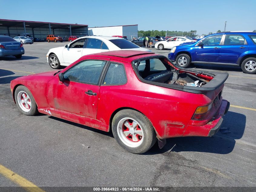 1985 Porsche 944 VIN: WP0AA0942FN458285 Lot: 39664923