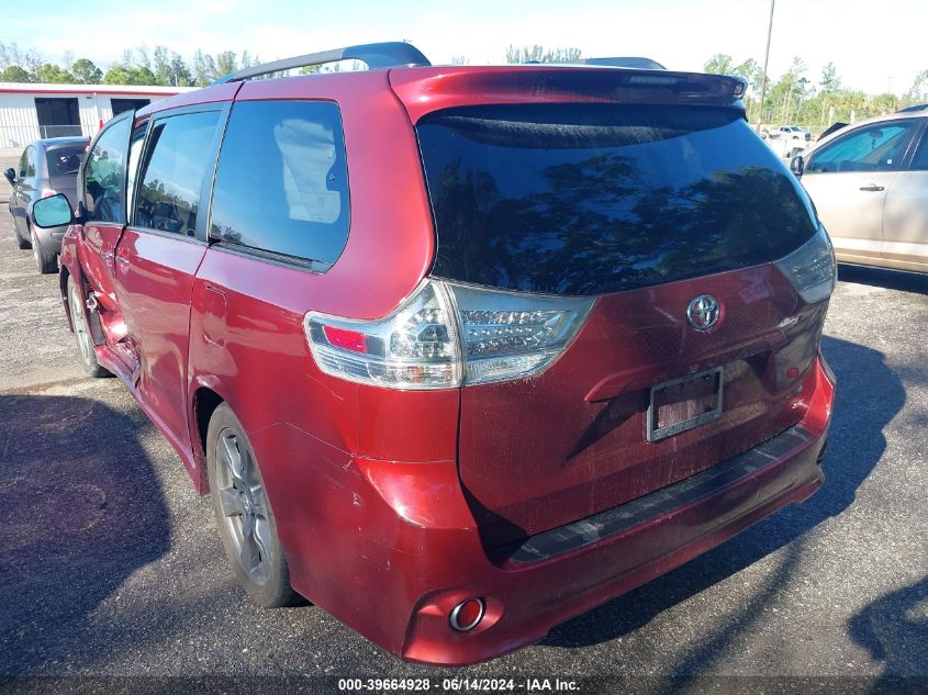 2017 Toyota Sienna Se 8 Passenger VIN: 5TDXZ3DC2HS786659 Lot: 39664928