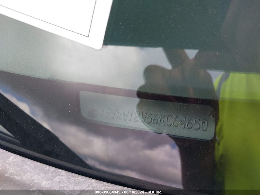 2006 Ford F-150 Xlt VIN: 1FTRW12W56KC64650 Lot: 39664949