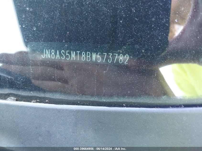 2011 Nissan Rogue Sv VIN: JN8AS5MT8BW573782 Lot: 39664956