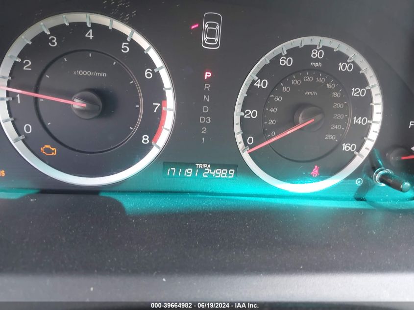 2009 Honda Accord 2.4 Lx VIN: JHMCP263X9C015153 Lot: 39664982