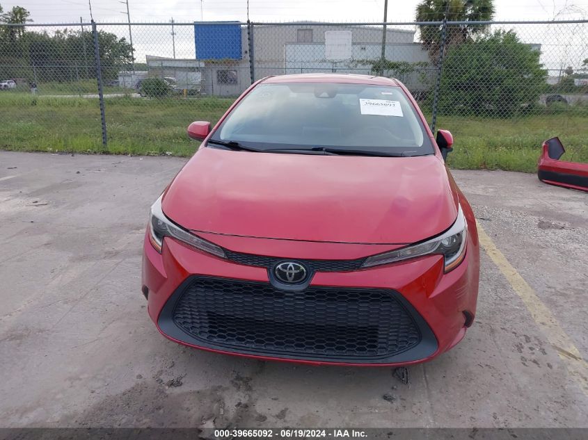 2020 Toyota Corolla Le VIN: 5YFEPRAE6LP107225 Lot: 39665092