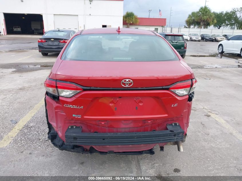 2020 Toyota Corolla Le VIN: 5YFEPRAE6LP107225 Lot: 39665092