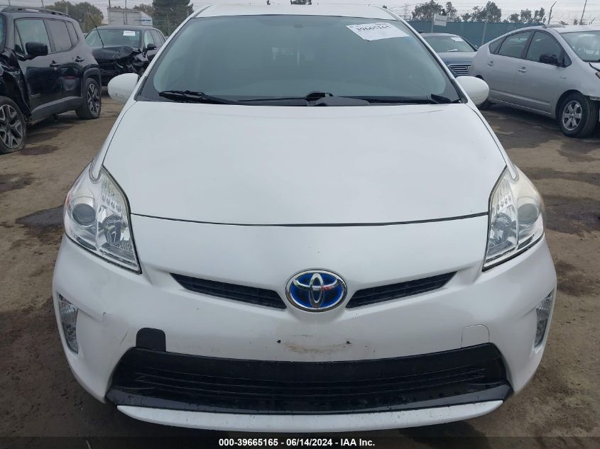2014 Toyota Prius VIN: JTDKN3DU1E0375167 Lot: 39665165
