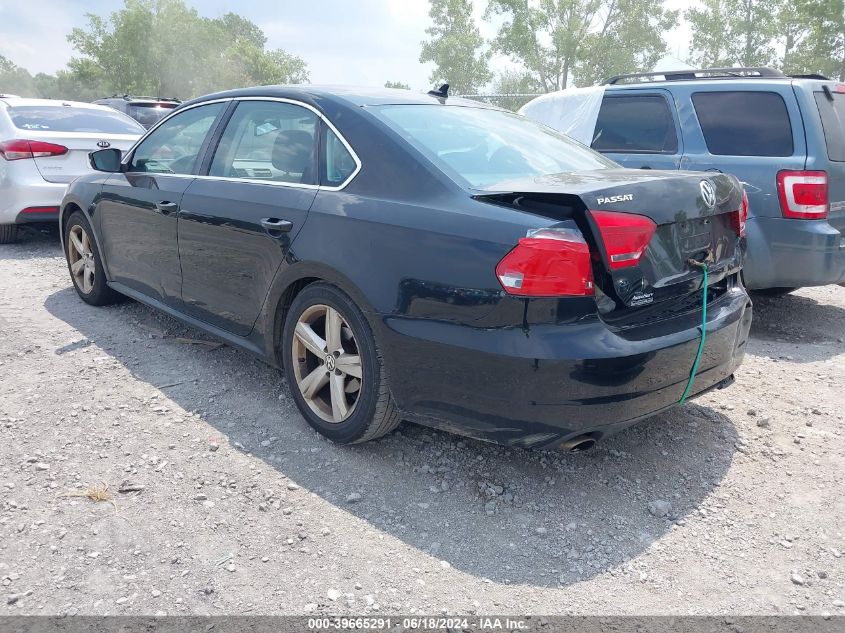 2013 Volkswagen Passat 2.5L Se VIN: 1VWBP7A34DC036989 Lot: 39665291