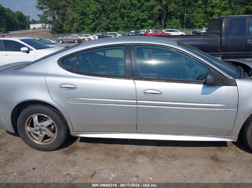 2004 Pontiac Grand Prix Gt1 VIN: 2G2WP522741272125 Lot: 39665314