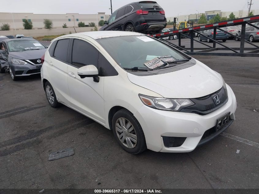 2015 Honda Fit Lx VIN: 3HGGK5H59FM711502 Lot: 39665317