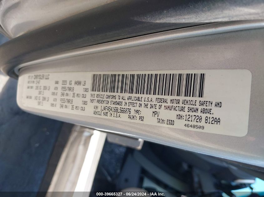 2008 Jeep Wrangler Sahara VIN: 1J4FA54168L566076 Lot: 39665327