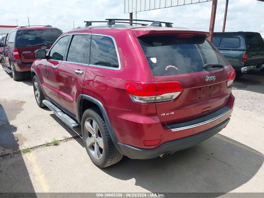 2014 Jeep Grand Cherokee Limited VIN: 1C4RJFBT2EC115252 Lot: 39665386