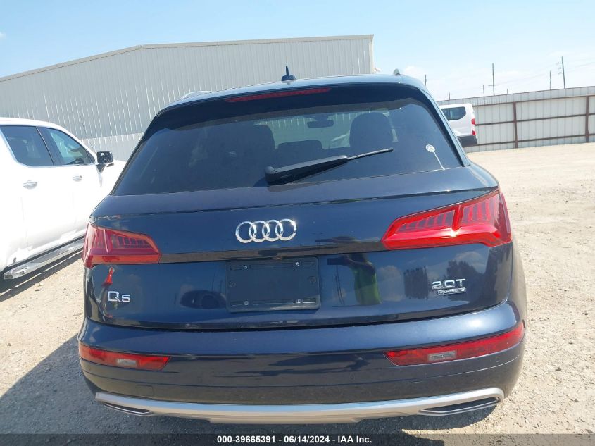 2018 Audi Q5 2.0T Premium/2.0T Tech Premium VIN: WA1CNAFY8J2207463 Lot: 39665391