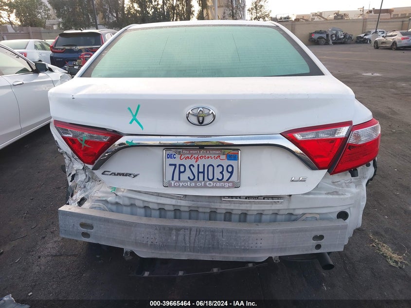 2016 Toyota Camry Le VIN: 4T4BF1FK1GR531203 Lot: 39665464