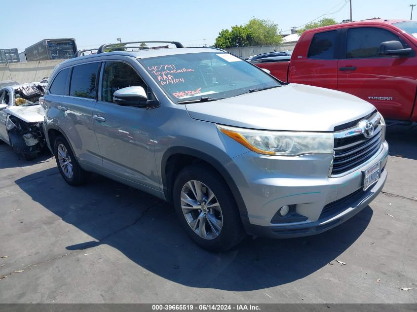 2015 TOYOTA HIGHLANDER XLE V6 - 5TDKKRFH4FS087475