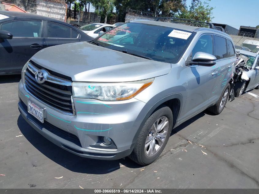 2015 TOYOTA HIGHLANDER XLE V6 - 5TDKKRFH4FS087475