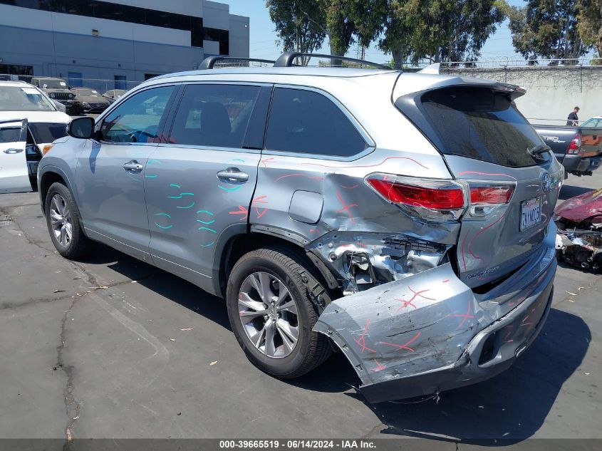 2015 Toyota Highlander Xle V6 VIN: 5TDKKRFH4FS087475 Lot: 39665519