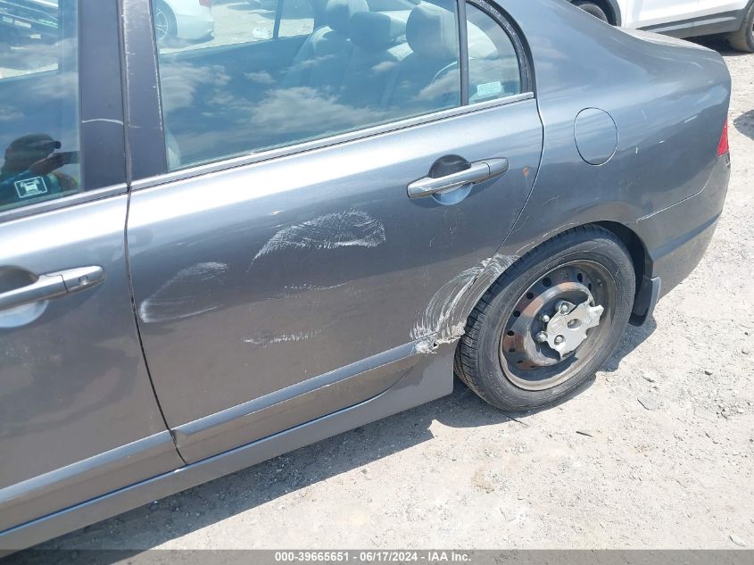 2009 Honda Civic Lx VIN: 2HGFA165X9H365277 Lot: 39665651