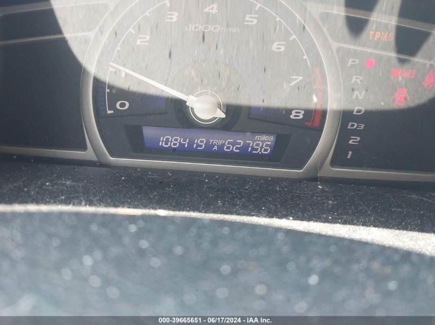 2009 Honda Civic Lx VIN: 2HGFA165X9H365277 Lot: 39665651