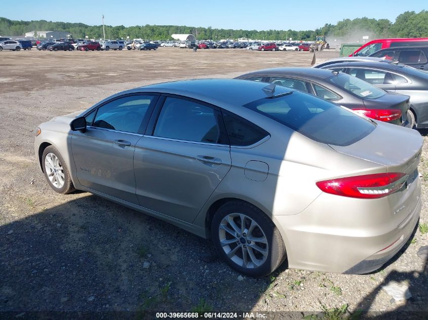 2019 Ford Fusion Hybrid Se VIN: 3FA6P0LU4KR276727 Lot: 39665668