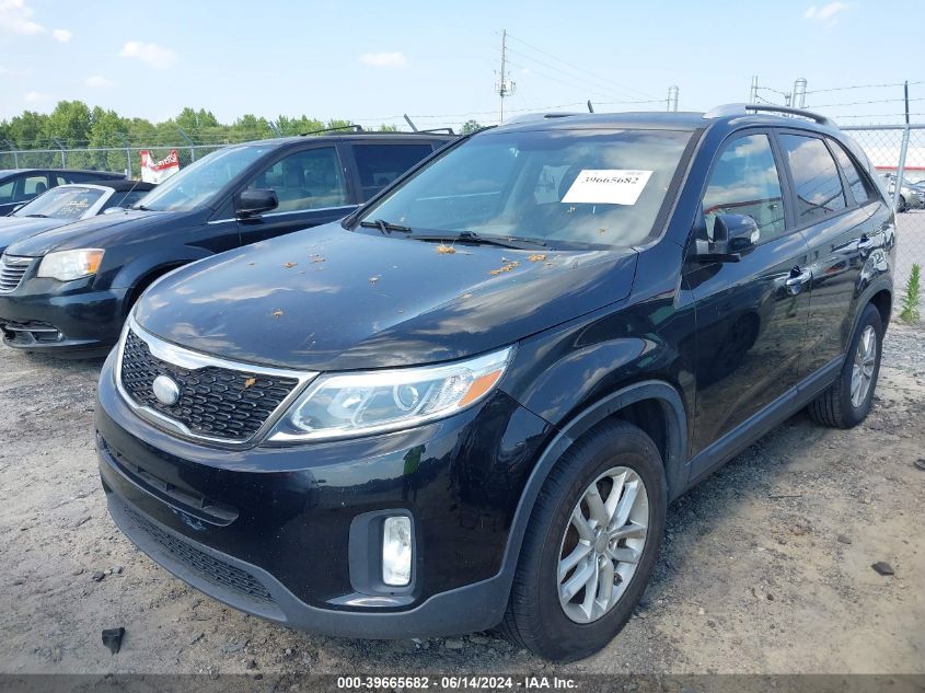 2014 Kia Sorento Lx VIN: 5XYKT4A60EG536359 Lot: 39665682