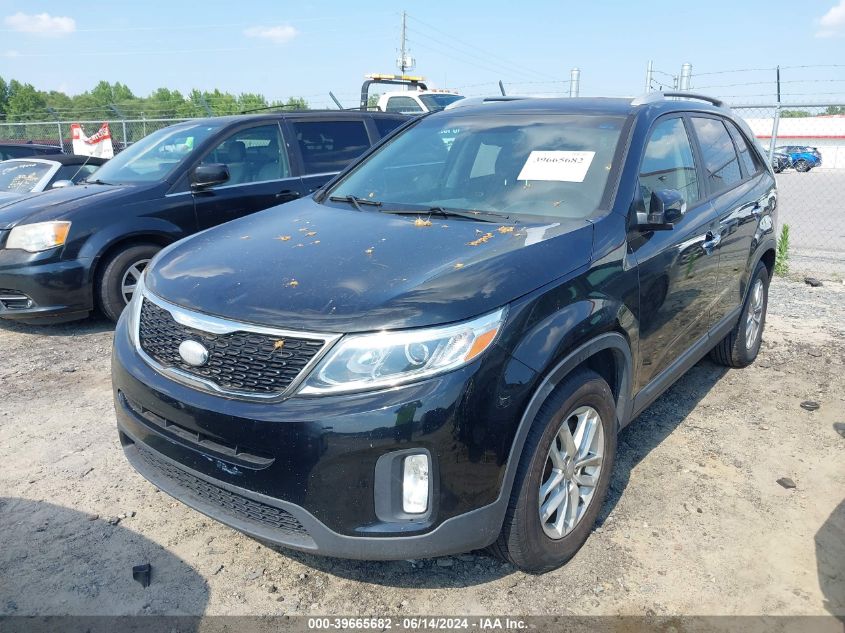 2014 Kia Sorento Lx VIN: 5XYKT4A60EG536359 Lot: 39665682