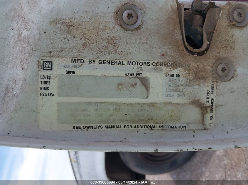 1988 Chevrolet Gmt-400 C1500 VIN: 1GCDC14H3JZ131044 Lot: 39665694