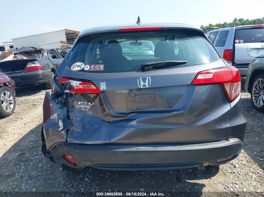 2016 Honda Hr-V Lx VIN: 3CZRU5H39GM704383 Lot: 39665698