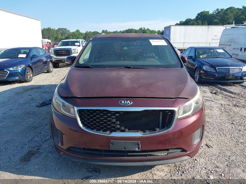 2015 Kia Sedona Lx VIN: KNDMB5C11F6057309 Lot: 39665717